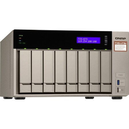 Qnap 8-Bay Nas/Iscsi Ip-San Amd R TVS-873e-8G-US